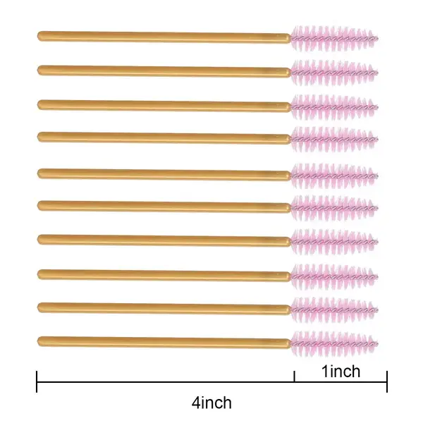 Щіточки жорсткі рожевий з помаранчевим одноразові (50 шт) 15696