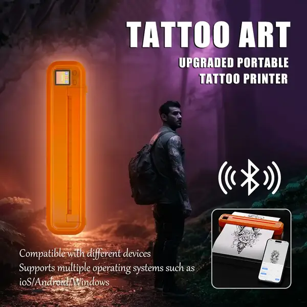 Беспроводной термо татуальный принтер Hummingbird Orange купить недорого в Украине, фото 40562