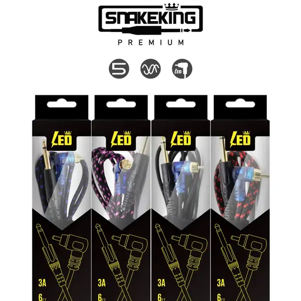 Кліп корд SNAKEKING LED RCA RED AVA 40908