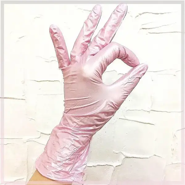 Перчатки нитриловые XS перламутровые розовые (50 шт. упаковка) купить недорого в Украине, фото 10646