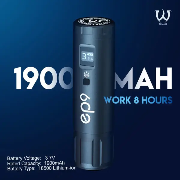 Беспроводная модульная тату машинка EP9 AVA Rotary Black купить недорого в Украине, фото 39554
