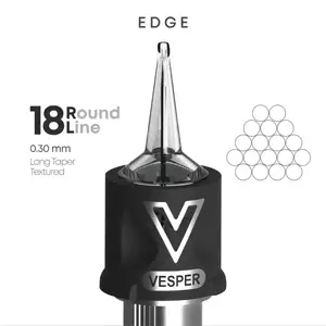 Тату картриджі VESPER EDGE 18RL 0.30 Round Liner Long Taper - 20 Картриджів