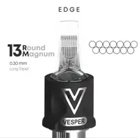 Тату картриджі VESPER EDGE 13RM 0.30 Round Magnum Long Taper - 1 Картридж