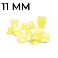 Ковпачки під фарбу 11мм. жовті (Упаковка 1.000 шт) 164