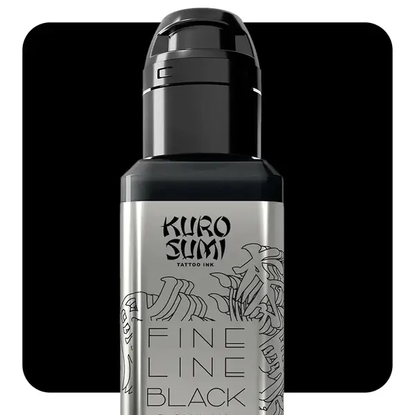 Контурна чорна тату фарба Fine Line Black KuroSumi Ink 45мл 44703