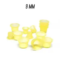 Ковпачки під фарбу 9мм. прозорі жовті - 50 шт