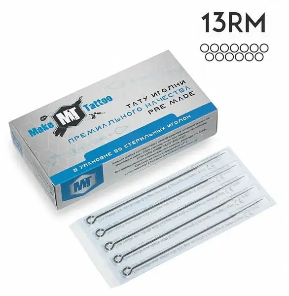 Тату иглы 13 Round Magnum ( Для теней и окраски ) MakeTattoo (5 Игл) купить недорого в Украине, фото 14531