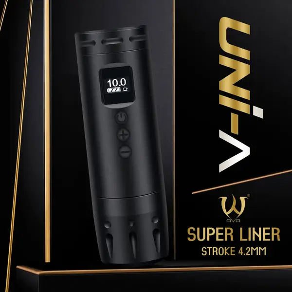 Беспроводная модульная тату машинка UNI A AVA Rotary Black купить недорого в Украине, фото 39525