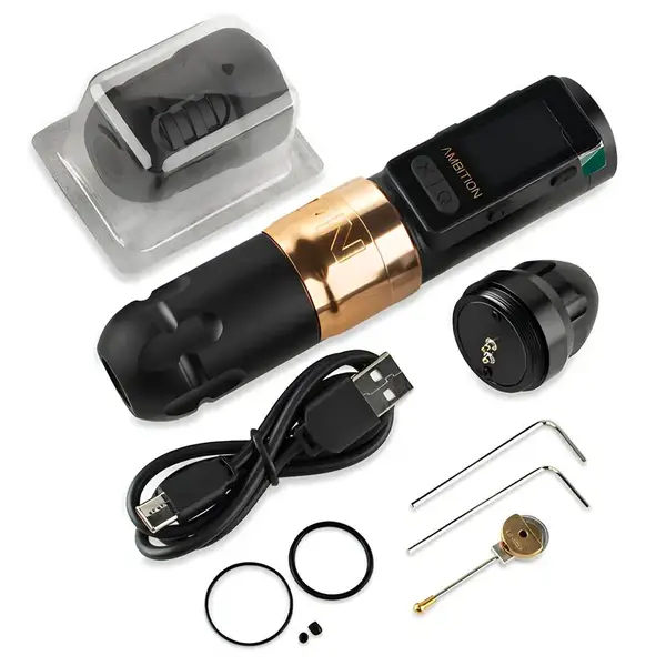 Бездротова тату машинка Ambition Soldier MAX Gold 37383