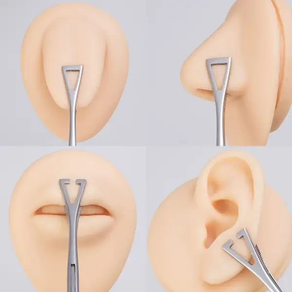 Профессиональный зажим для пирсинг с треугольными прорезями. купить недорого в Украине, фото 30268