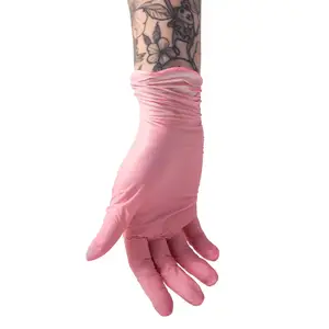 Рукавички нітрилові рожеві S розміру (5 шт)