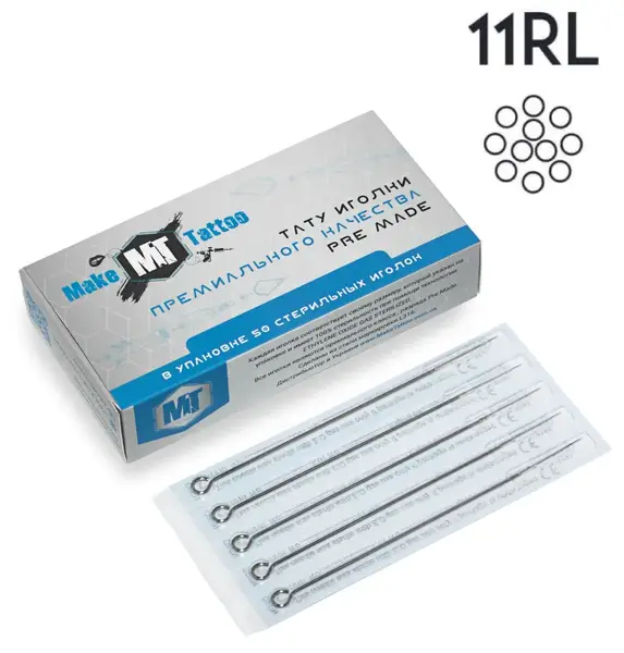 Тату иглы 11 Round Liner (Контур) MakeTattoo (50 Игл (Упаковка)) купить недорого в Украине, фото 12349