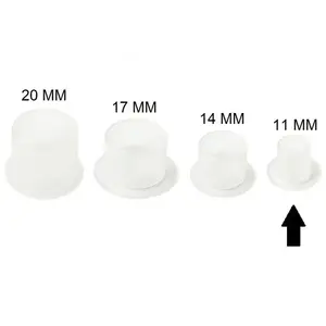 Ковпачки під фарбу 11 мм. прозорі з плоским дном (Упаковка 1.000 шт) Ковпачки під фарбу 11 мм. прозорі з плоским дном (Упаковка 1.000 шт)