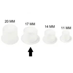 Ковпачки під фарбу 17 мм. прозорі з плоским дном (Упаковка 1.000 шт)