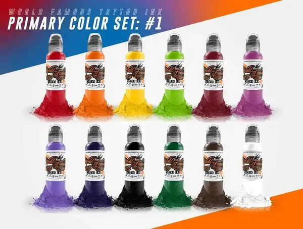 Набор красок WORLD FAMOUS PRIMARY COLOR INK SET #1 (30 мл.) купить недорого в Украине, фото 8108