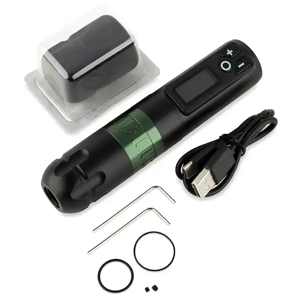 Бездротова тату машинка Ambition Soldier Green 37495