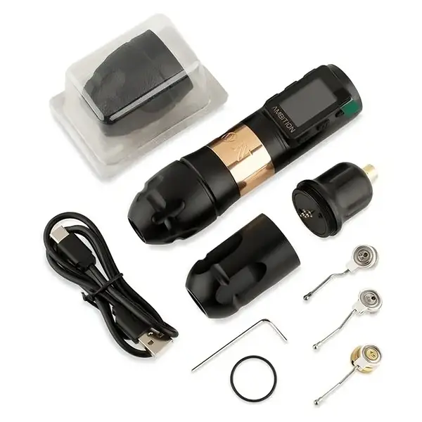 Беспроводная модульная тату машинка VIBE MAX AMBITION Gold купить недорого в Украине, фото 39696