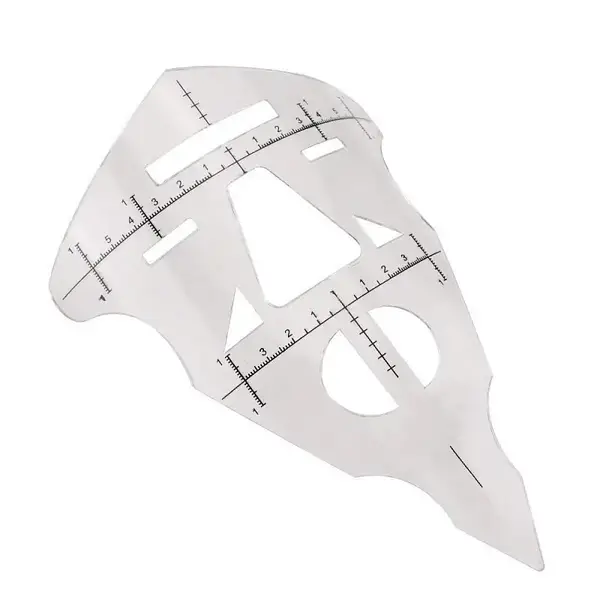 Циркульна лінійка велика прозора 24349