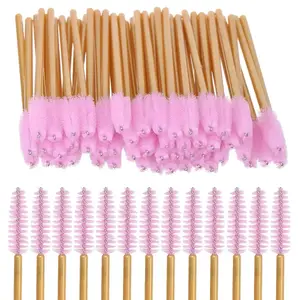 Щіточки жорсткі рожевий з помаранчевим одноразові (50 шт)