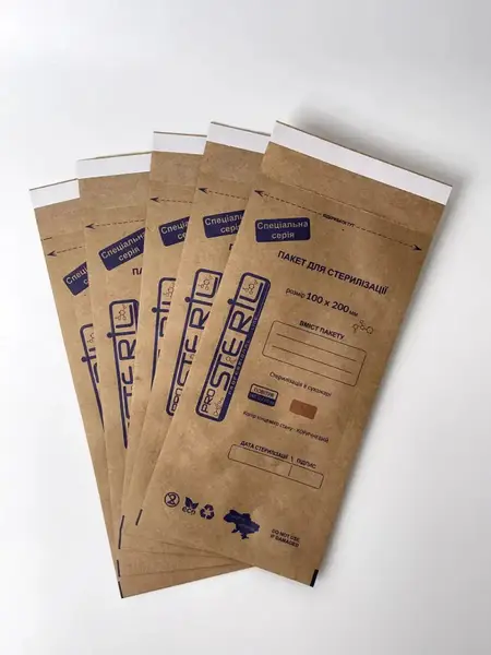 Крафт пакет для стерилізації 100х200мм - 100 шт 30109