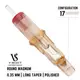 17 Round Magnum EZ VSelect ( 0.35 ) Для теней и окраски картриджи (1 шт.) купить недорого в Украине, фото 21644