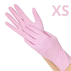 Рукавички нітрилові рожеві XS розміру (5 шт)