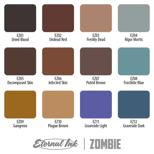 Набір фарб Zombie Colors Series 12 Colors Eternal (30 мл.) 32163
