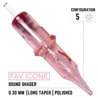 Картриджи 5 Round Shader Long Taper 0.30mm FAVICONE PMU (1 Картридж) купить