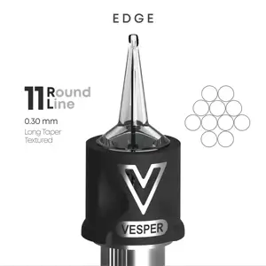 Тату картриджі VESPER EDGE 11RL 0.30 Round Liner Long Taper - 1 Картридж купить