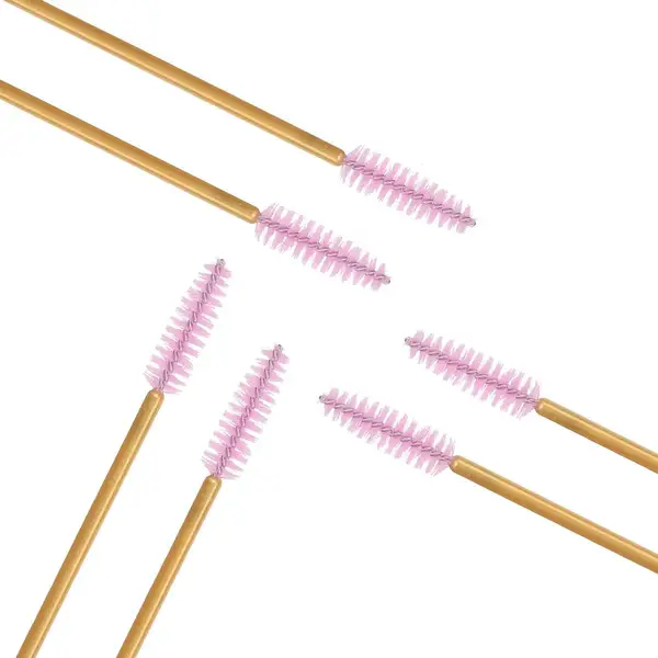 Щіточки жорсткі рожевий з помаранчевим одноразові (50 шт) 15695