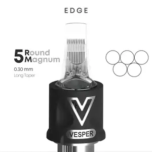 Тату картриджі VESPER EDGE 5RM 0.30 Round Magnum Long Taper - 1 Картридж купить