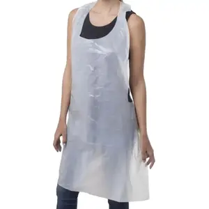 Одноразовый фартук полиэтиленовый белый - 5 шт. купить