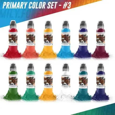Набір фарб World Famous Primary Color Ink Set #3 (30 мл.) 880