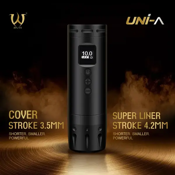 Беспроводная модульная тату машинка UNI A AVA Rotary Black купить недорого в Украине, фото 39524