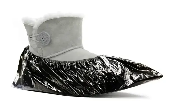 Бахилы из полиэтилена черные – 50 пар (Упаковка) купить недорого в Украине, фото 33773