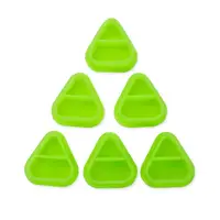 Силіконові ковпачки AVA SKULLDNA Triangle Silicone Ink Cup 2in1 Salate Color - 80шт.