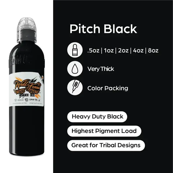 Тату фарба Pitch Black World Famous (240 мл.) 33032