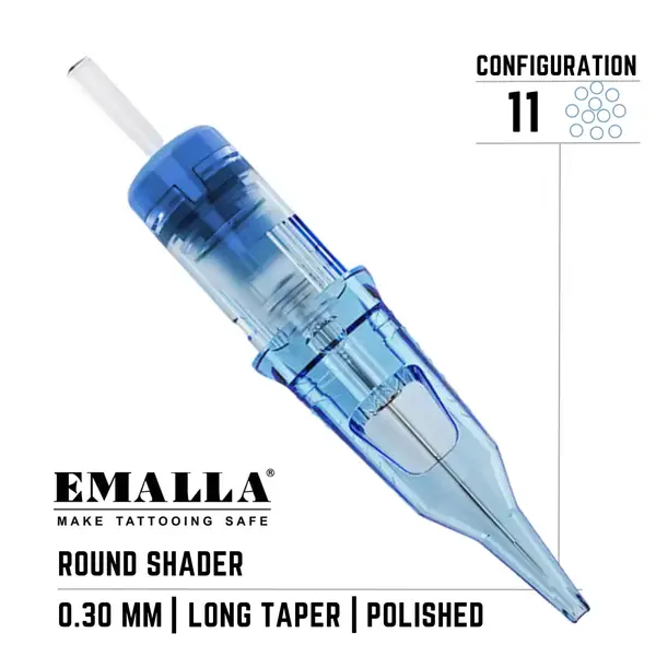 11 Round Shader EMALLA ELIOT PRO ( 0.30 ) Для окраски - 1 Картритдж купить недорого в Украине, фото 20290