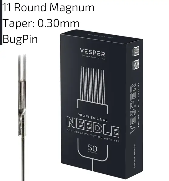 Тату голки 11 Round Magnum VESPER ( Для тіней та зафарбування ) - 5 Голок 3826