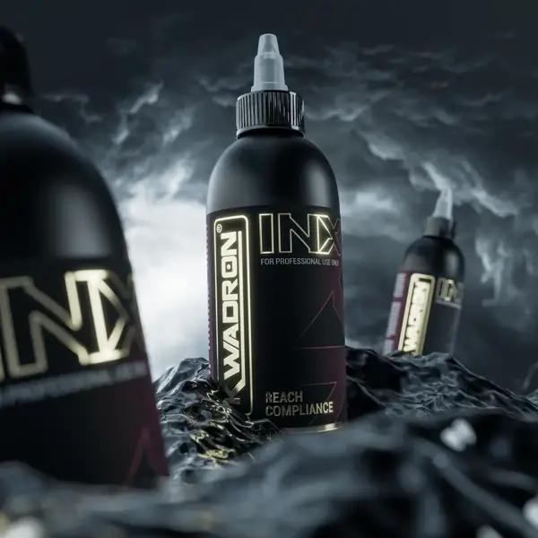 Черная тату краска Enriched Black KWADRON INX-240ML купить недорого в Украине, фото 36083