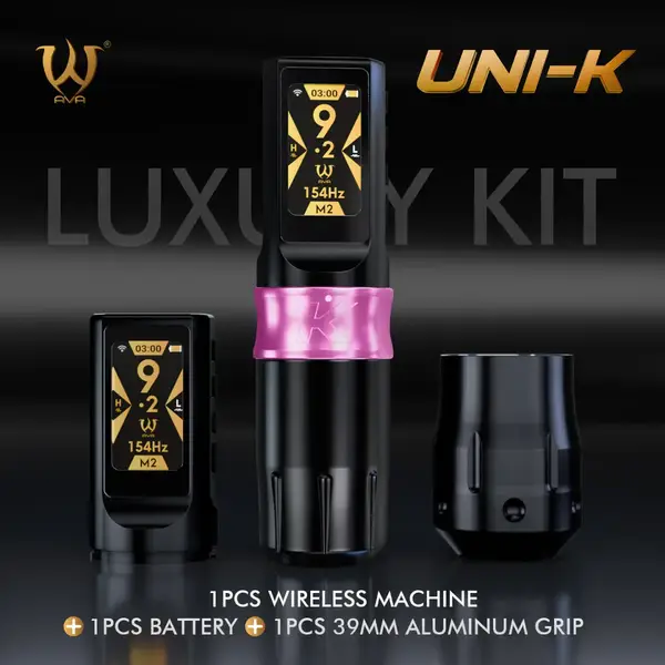 Беспроводная модульная тату машинка UNI-K AVA Pink купить недорого в Украине, фото 39463