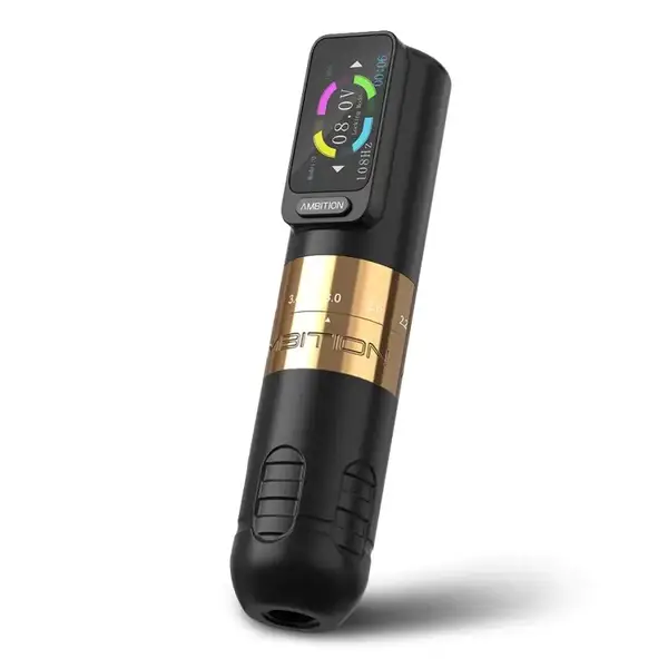 Беспроводная модульная тату машинка Ambition Zetton 2 Gold купить недорого в Украине, фото 19862