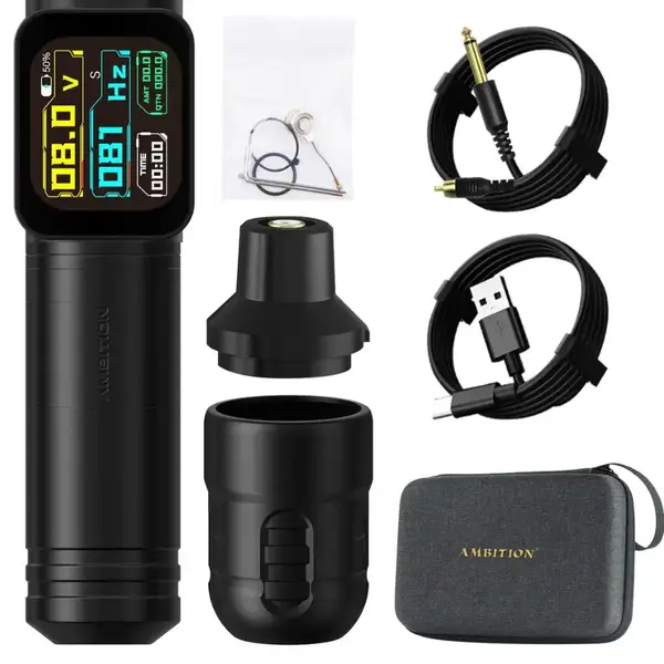 Беспроводная модульная тату машинка Ambition Ninja Max 2 купить недорого в Украине, фото 39806