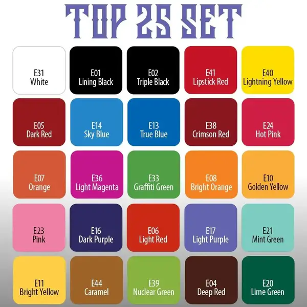 Набор красок TOP 25 Colors Classic Eternal (15 мл) купить недорого в Украине, фото 42101