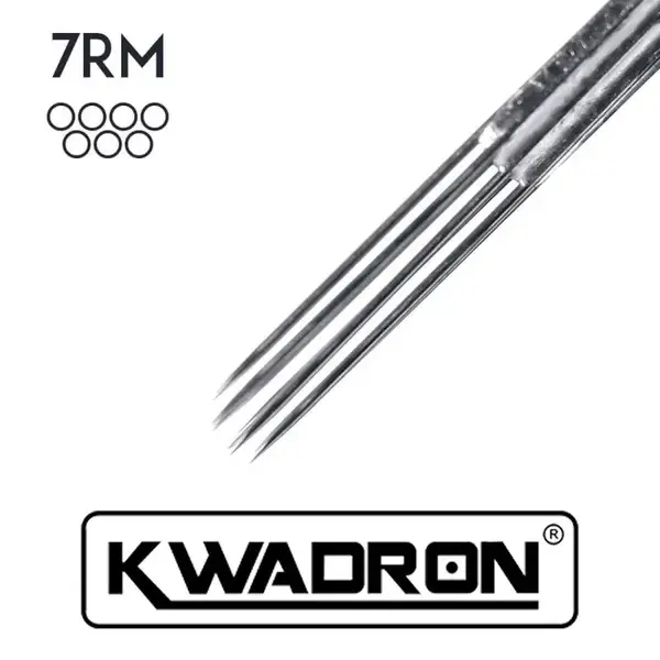 Тату иглы KWADRON 7 Round Magnum (0.30) Для теней и окраски (50 Игл (Упаковка)) купить недорого в Украине, фото 12326