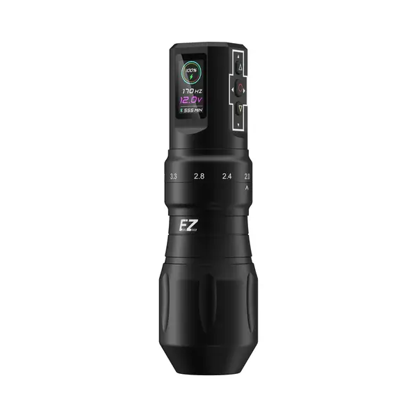 Бездротова тату машинка EZ P3 Pro Ubiratan Amorim Special Limited Edition 2 батареї Black купить недорого в Украине, фото 48675