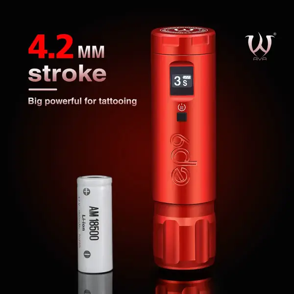 Беспроводная модульная тату машинка EP9 AVA Rotary Red купить недорого в Украине, фото 39605