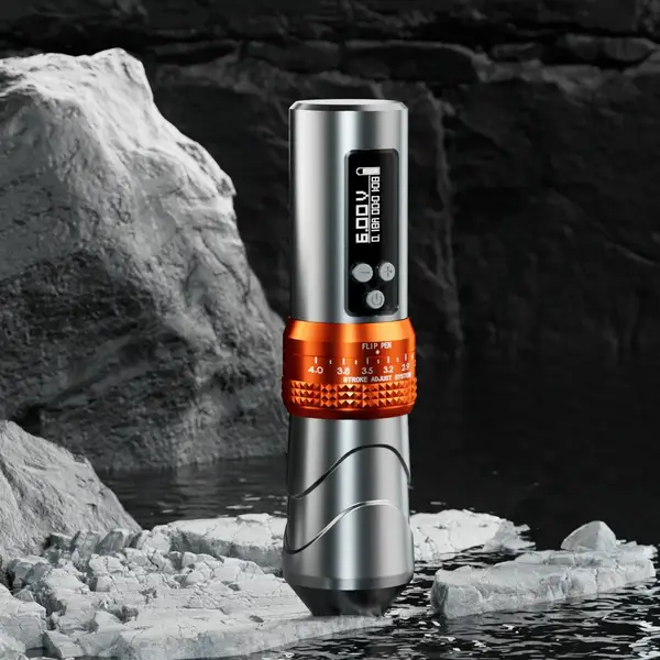 Бездротова модульна тату машинка BRONC X1 SILVER by Hummingbird 40285