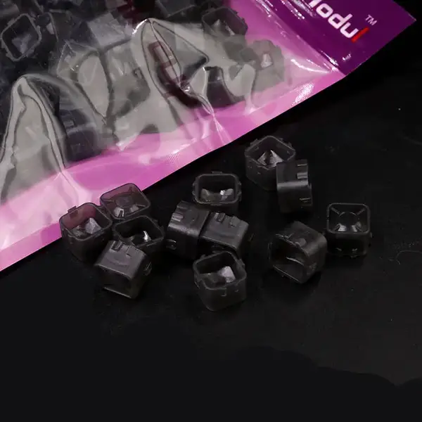 Пластикові ковпачки Modul Ink Cup під тату-фарбу прозорі чорні - 100 штук 40037