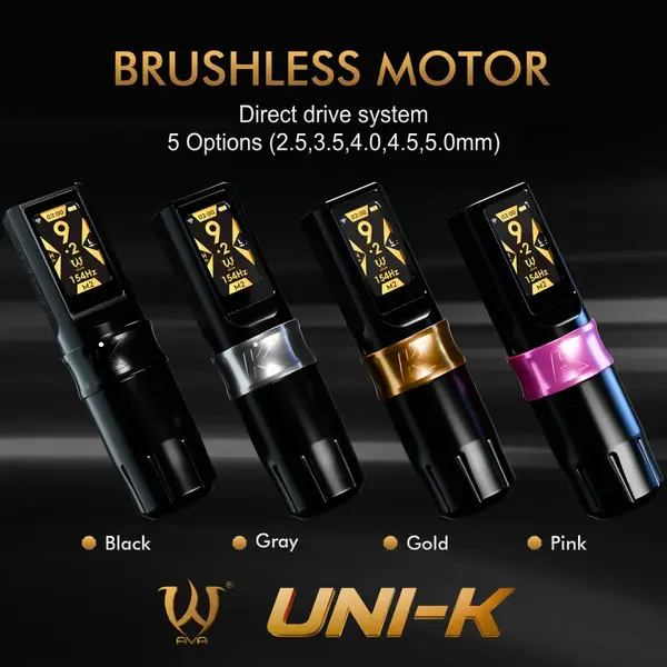 Беспроводная модульная тату машинка UNI-K AVA Black купить недорого в Украине, фото 39456